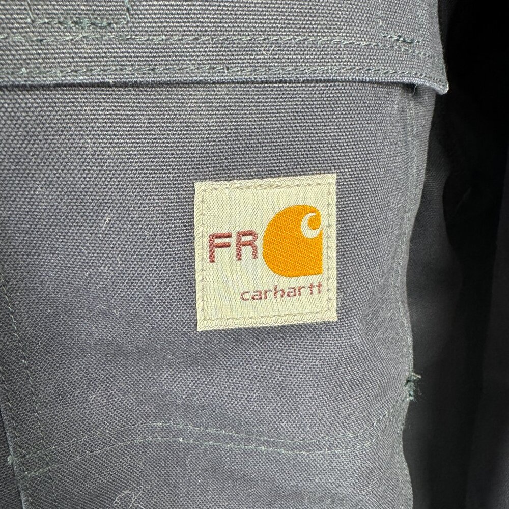 Carhartt 101618 - Flame-Resistant Duck Traditional Coat - Quilt Lined Navy Q4 LG - Picture 2 of 13